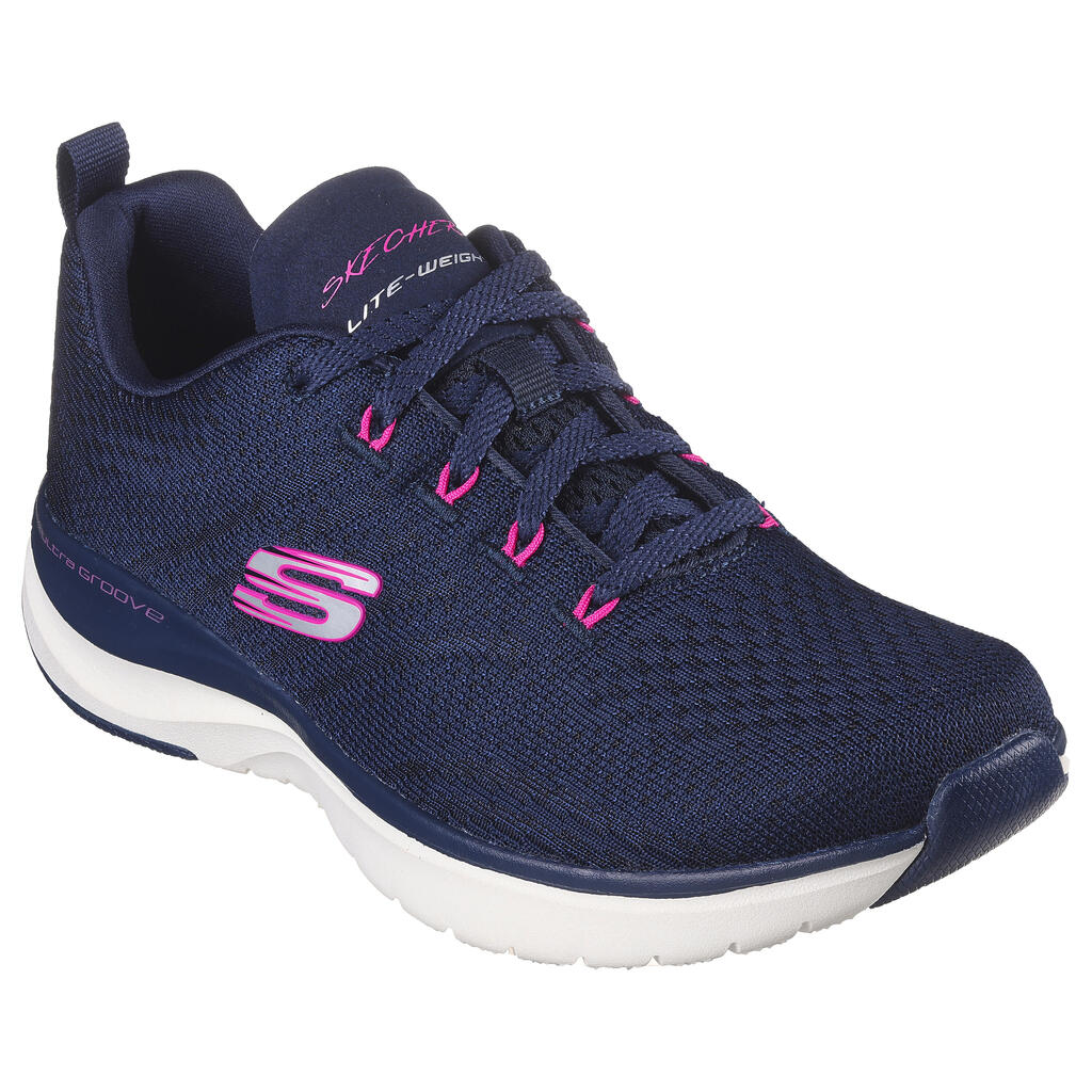 SKECHERS ULTRA GROOVE FITNESS WALKING SHOES WOMEN BLUE